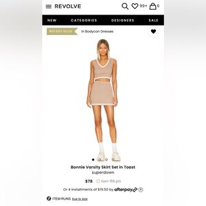 Revolve Superdown Skirt Set NWT